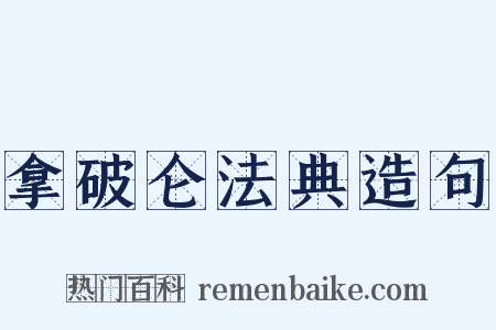 拿破仑法典造句是什么意思的图片